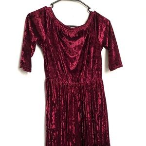 Amazon crushed velvet midi dress